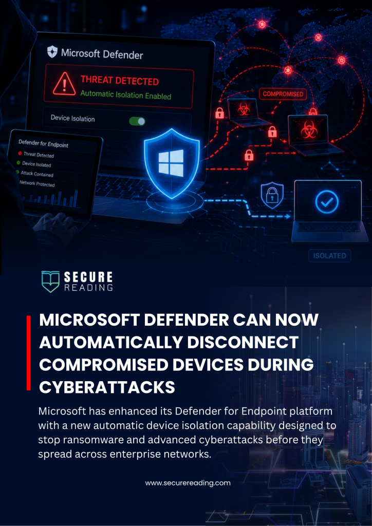 Microsoft Defender Can Now Automatically Disconnect Compromised Devices During Cyberattacks
